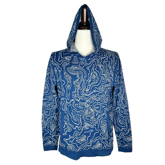 Lululemon | Men | Geo Knit Poseidon Silver Slate Active Travel Hoodie | Medium - Picture 2 of 13